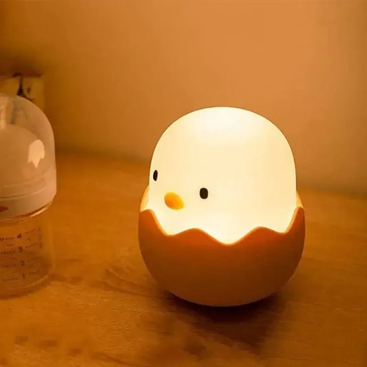 Veilleuse Poussin Coquille en Silicone - Douceur et Sécurité
