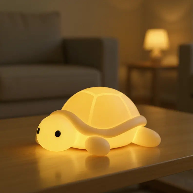 Veilleuse Tortue en Silicone et Tactile pour Douce Nuit